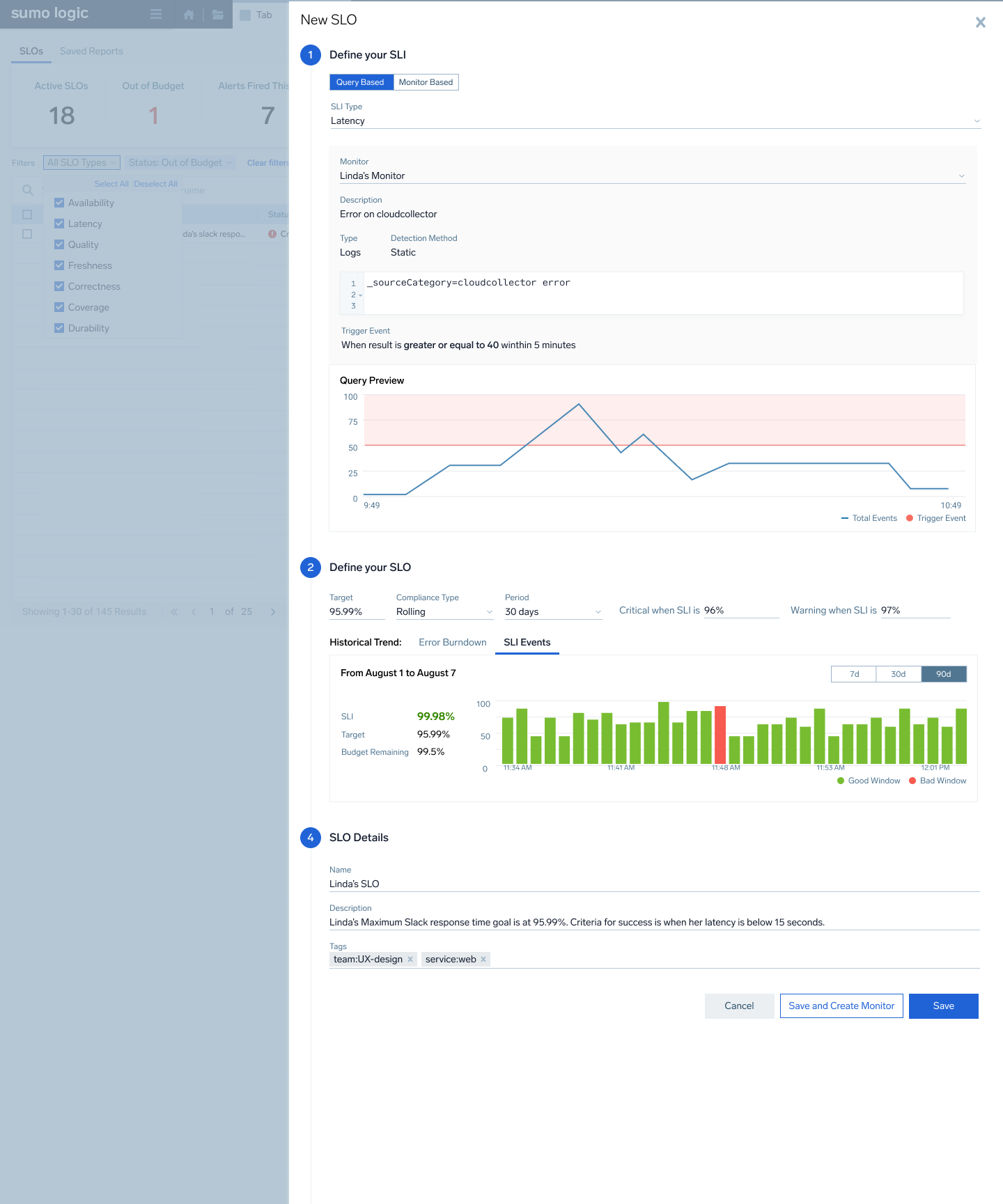 SLO configuration entry point